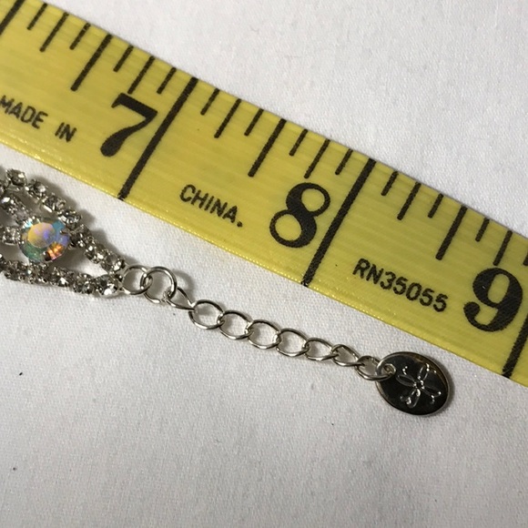 Sparkling rhinestone bracelet, marked - see photo, 8 in length, silver tone - Picture 7 of 7